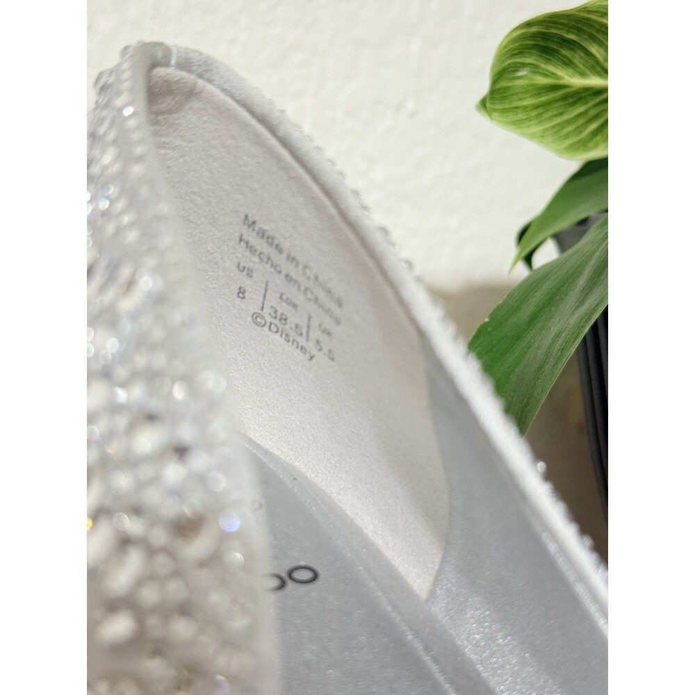 Disney x ALDO Stessy 100 Silver Rhinestone Crystal Stiletto Pumps Heels Sz 8 US - Picture 8 of 10